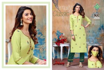 KC Heer vol 3 kurtis with Pant catalog wholesaler