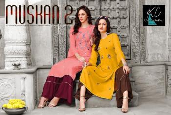 KC Muskan vol 2 Rayon kurtsi with Palazzo wholesaler