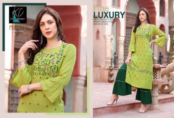 KC Muskan vol 2 Rayon kurtsi with Palazzo wholesaler