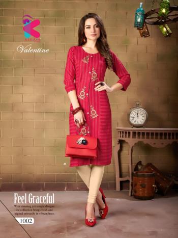 Kersom Velentine Cotton Casula wear kurtis wholesaler