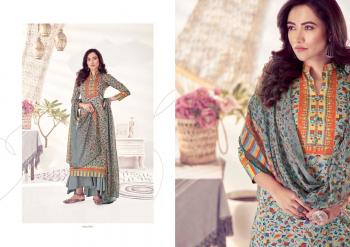 Kesar kaani jam Satin Karachi Print Salwar kameez