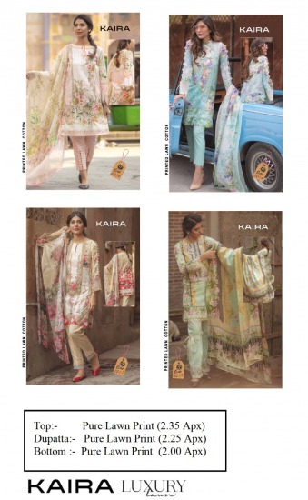 Keval fab Kaira luxury Lawn Cotton Pakistani Suits