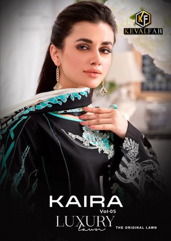 Keval Fab Kaira luxury Lawn vol 5 Pakistani Suits