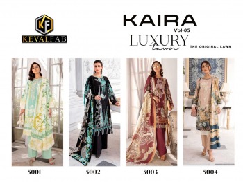 Keval Fab Kaira luxury Lawn vol 5 Pakistani Suits