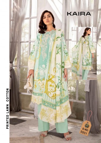 Keval Fab Kaira luxury Lawn vol 5 Pakistani Suits