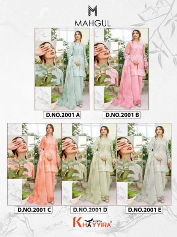 Khayyira Mahgul Butterfly net work Pakistani Suits