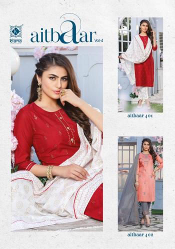 Kiana aitbaar vol 4 kurtis with pant and Dupatta catalog