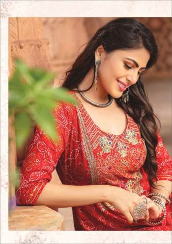 Kiana Bandhani Kurtis with Sharara buy wholesale price