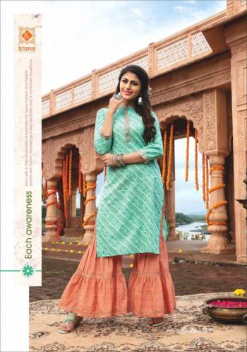 Kiana Bandhani Kurtis with Sharara buy wholesale price