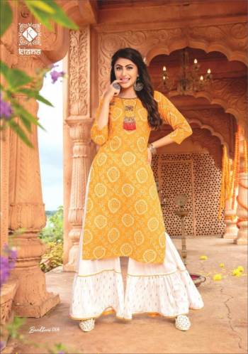 Kiana Bandhani Kurtis with Sharara buy wholesale price