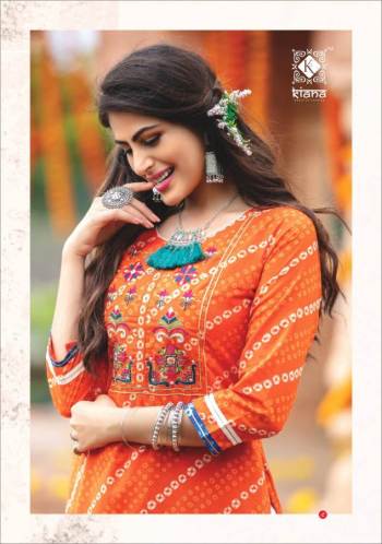 Kiana Bandhani Kurtis with Sharara buy wholesale price