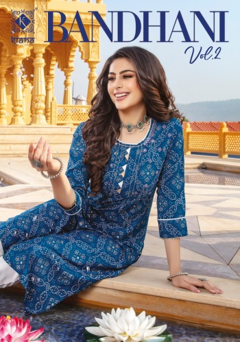 Kiana Bandhani vol 2 Kurtis with pant catalog wholesaler