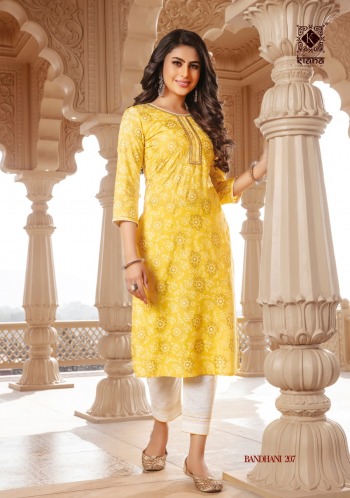 Kiana Bandhani vol 2 Kurtis with pant catalog wholesaler