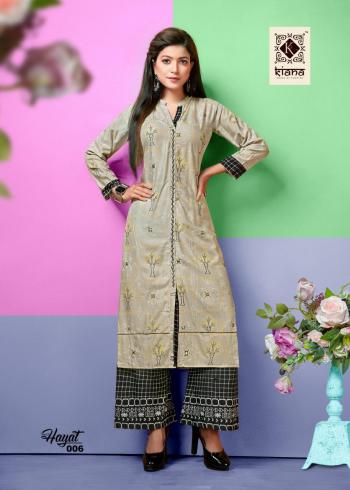 Kiana Hayat Rayon kurtis with palazzo wholesaler