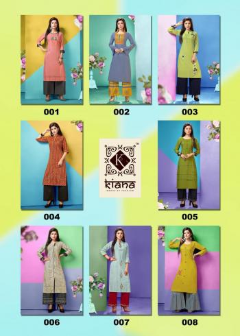 Kiana Hayat Rayon kurtis with palazzo wholesaler