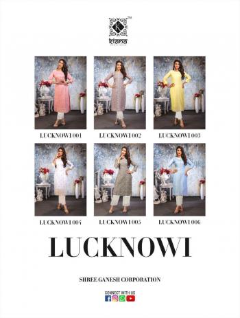 Kiana Lucknowi work kurtis with Pant Wholesale Price