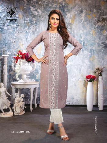 Kiana Lucknowi work kurtis with Pant Wholesale Price