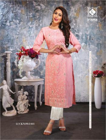 Kiana Lucknowi work kurtis with Pant Wholesale Price