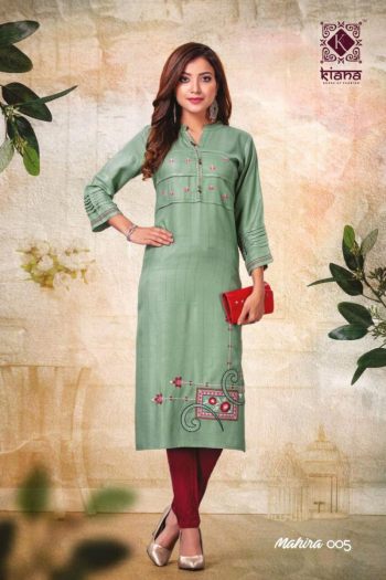 Kiana Mahira rayon Regular wear kurtis wholesaler