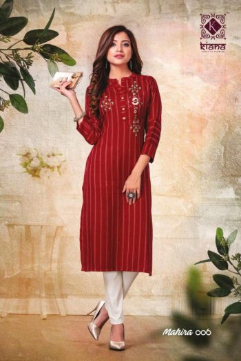 Kiana Mahira rayon Regular wear kurtis wholesaler