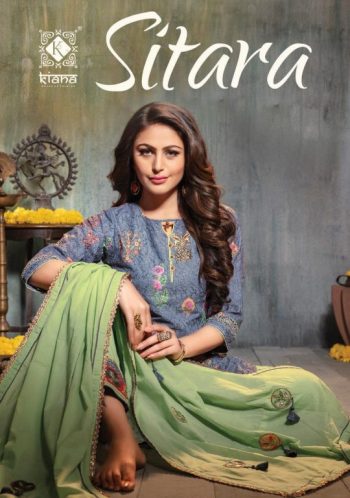 Kiana Sitara Chiffli work kurtis with Pant and Dupatta