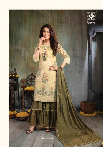 Kiana Sitara Chiffli work kurtis with Pant and Dupatta