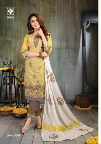 Kiana Sitara Chiffli work kurtis with Pant and Dupatta