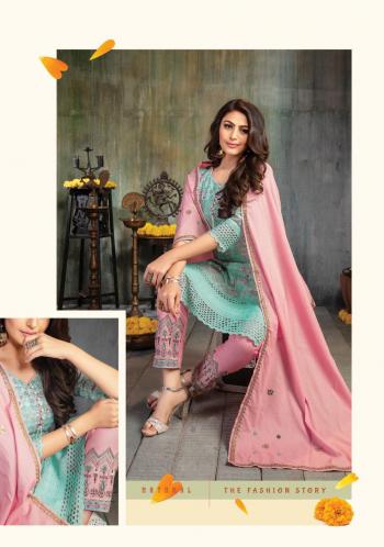 Kiana Sitara Chiffli work kurtis with Pant and Dupatta