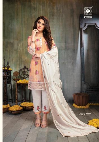 Kiana Sitara Chiffli work kurtis with Pant and Dupatta