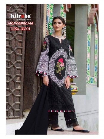 Kilruba monochrome Cotton cambric pakistani Suits