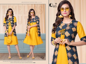 Kinti Aakruti vol 14 Rayon Casual wear kurtis wholesaler