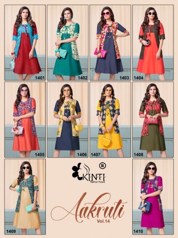 Kinti Aakruti vol 14 Rayon Casual wear kurtis wholesaler