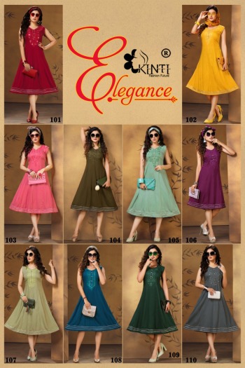 Kinti Elegance Rayon casual wear kurtis wholesaler