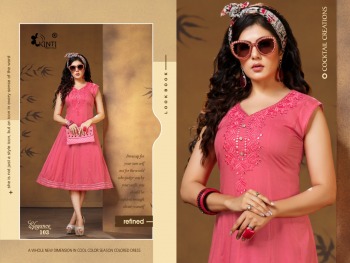 Kinti Elegance Rayon casual wear kurtis wholesaler