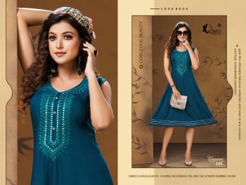 Kinti Elegance Rayon casual wear kurtis wholesaler