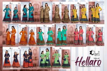 Kinti Hellaro vol 7 Kurtis with Skirt catalog