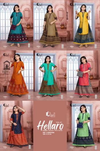 Kinti Hellaro vol 7 Kurtis with Skirt catalog