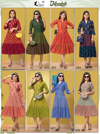 Kinti Masakali vol 4 Rayon casual wear kurtis wholesaler