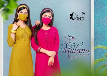 Kinti Millano rayon Daily wear Kurtis wholesaler