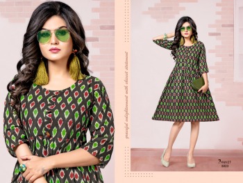 Kinti Phuket ikkat Print Umbrella kurtis wholesaler