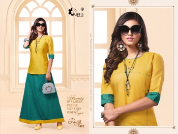 Kinti Rang tarang vol 14 Top with Skirt catalog wholesaler