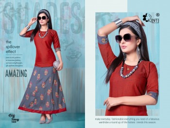 Kinti Rang tarang vol 16 Rayon Tops with Skirt catalog