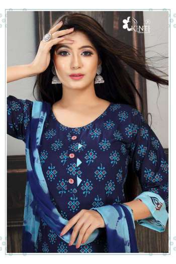 Kinti Starlight Cotton kurtis with Palazzo and Dupatta catalog