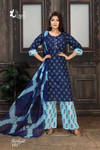 Kinti Starlight Cotton kurtis with Palazzo and Dupatta catalog