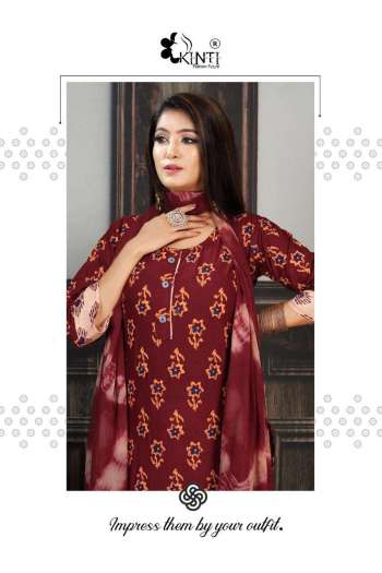 Kinti Starlight Cotton kurtis with Palazzo and Dupatta catalog