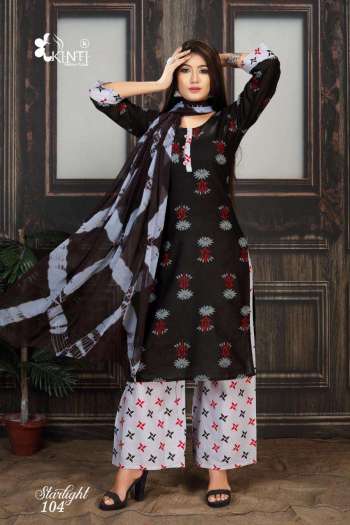 Kinti Starlight Cotton kurtis with Palazzo and Dupatta catalog