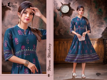 kinti Vintage rayon anarkali kurtis buy wholesale price