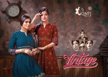 kinti Vintage rayon anarkali kurtis buy wholesale price