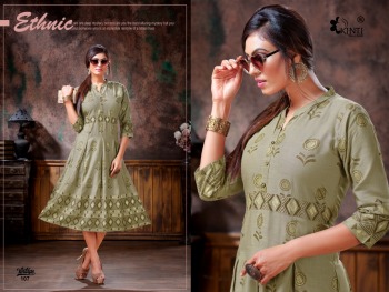 kinti Vintage rayon anarkali kurtis buy wholesale price