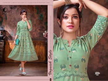 kinti Vintage rayon anarkali kurtis buy wholesale price